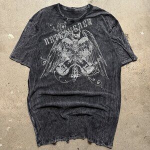 Reversible Emo Y2K Shirt Size Large Grunge Skulls Goth